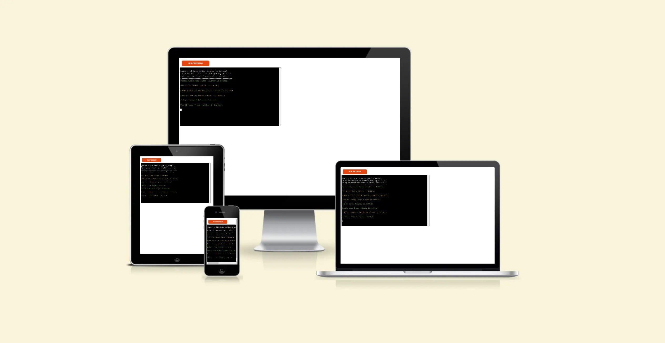 responsive-designs of qli web app